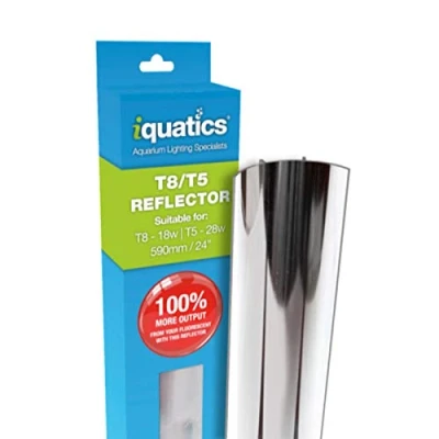 Image of iQuatics T8 Aluminium Reflector Increased output by up to 100%, 18W Twin Pack
