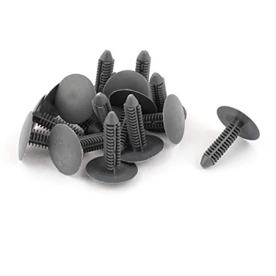Image of sourcingmap Car Parts Plastic Push Screw Rivet Panel Fixings Clips Gray 15 Pcs