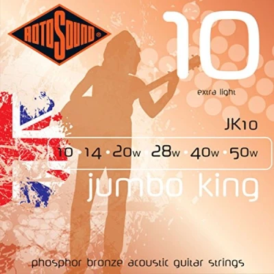 Image of Rotosound JK Akoestisch Gitaar Jumbo King Fosfor Brons Set Extra Licht 10 50 JK10