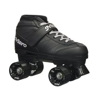 Image of EPIC Skates 2016 Super Nitro 7 Indoor/Outdoor Quad Speed Roller Skates, Black