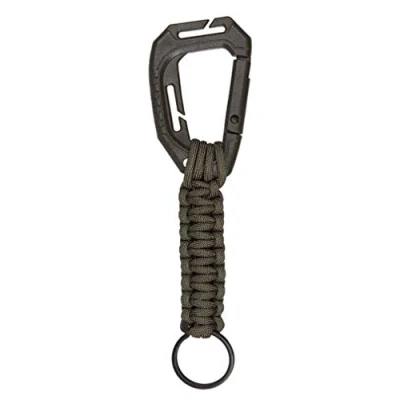 Image of Keyring Paracord with Carab Molle, olive, standard size