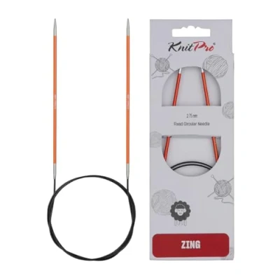 Image of KNIT PRO KP47094 Zing: Fixed Circular Knitting Pins: 60cm x 2.75mm, Orange