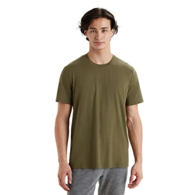 Image of Icebreaker Men&#039;s Tencel Lyocell Cotton SS T Shirt for Everyday Use, Adventure, Gym &amp; Training Loden, L