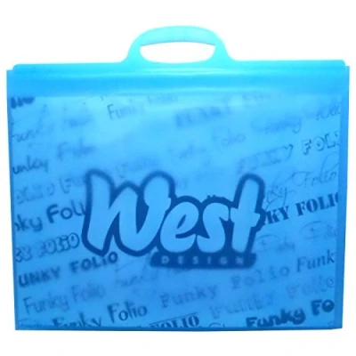 Image of Westfolio Funky Plain Blue A3, Plastic Wallet Art Bag Folder, Essentials, Project Folders, Portable Carrier Art, Painting