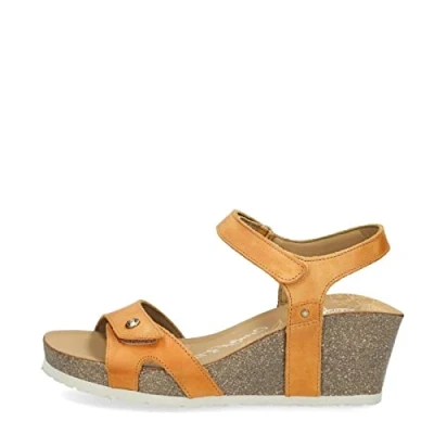 Image of Panama Jack Women&#039;s Julia Basics Ankle Strap Sandals, Yellow (Vintage B11), 9 UK