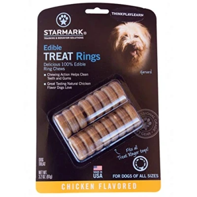 Image of Rosewood Pet Products Ltd Starmark Treat Dispensing Edible Rings, clear