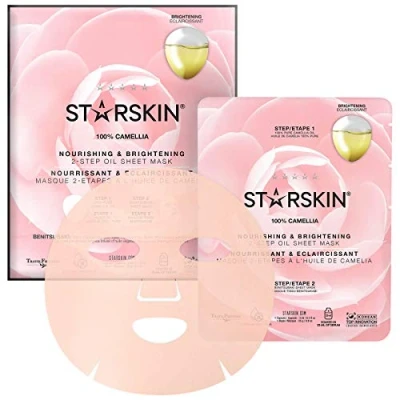 Image of STARSKIN Camellia 2 Step Oil Sheet Mask Nourishing and Brightening