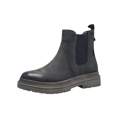 Image of Tamaris Women&#039;s Comfort Lined Chelsea with Warm Insole, Tex and Extra Grip Fashion Boot, Anthracite Nub, 5 UK