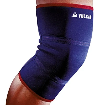 Image of Vulkan Classic Neoprene Knee Support, Navy Blue/Red, Large