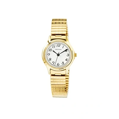 Image of Sekonda Clarke 28mm Gold Womens Quartz Watch Analogue Display with White Dial and Stainless Steel Strap