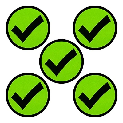 Image of Check Mark Magnets Fridge Office Whiteboard for Magnetic Board, Whiteboard, Refrigerator, at Office, School or Home (Pack of 5)
