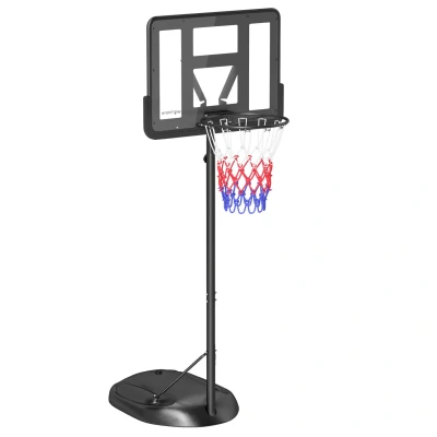 Image of SPORTNOW Height Adjustable Basketball Hoop and Stand, Free Standing Portable System with Weighted Base Wheels, for Kids Junior Adults, 1.7 2.3(m)