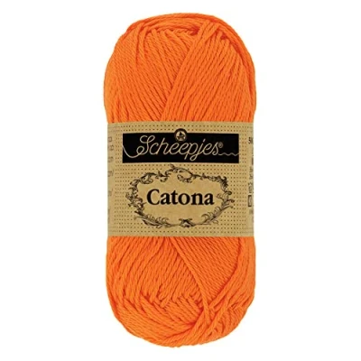 Image of Scheepjes Catona 281 Tangerine Yarn 1x50g