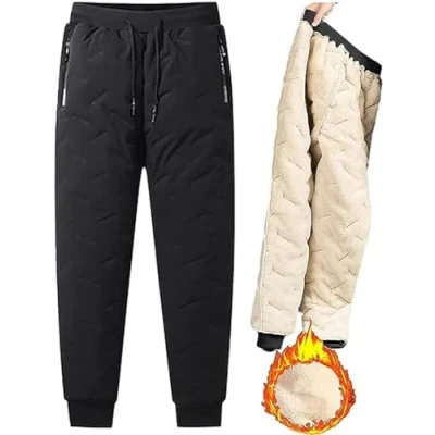 Image of BAFAFA Winter Warm Track Pants, Fleece Jogging Bottoms Casual Thermals Trousers, Work Trousers Joggers Pants with Pockets