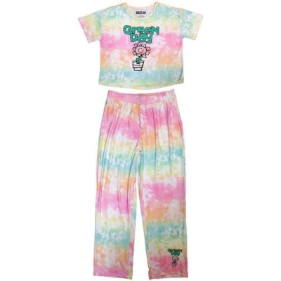 Image of Green Day Womens/Ladies Flower Pot Pyjama Set (XS) (Pastel)