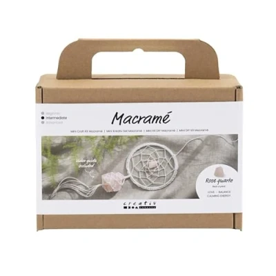 Image of CREATIVE Mini Craft Kit Macramé, Light Rose, White, 1 Pack, Mulricolour