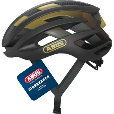 Image of ABUS AirBreaker Racing Bike Helmet High End for Professional Cycling Unisex, Men and Women Black, Size L