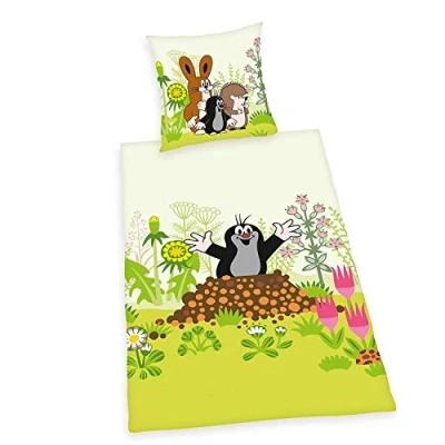 Image of Herding THE MOLE Bedding Set, Reversible Motif, Duvet Cover 135 x 200 cm, Pillow Case 80 Cotton/Renforcé