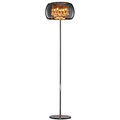 Image of Vapore Modern 4 Light Glass Floor Lamp Chrome with Footswitch UK Stock
