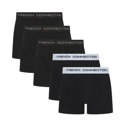 Image of French Connection &#039;FC53&#039; Mens Multipack Boxer Shorts Cotton Stretch, 5 Pack, Soft and Breathable Underwear (Medium)