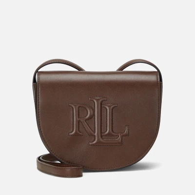 Image of Lauren Ralph Leather Medium Witley Crossbody Across body bag, Women&#039;s, Size: One Size, Dark mahogany
