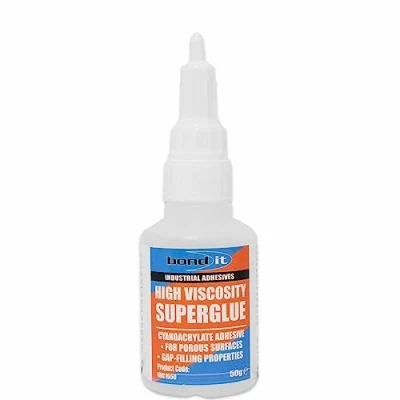 Image of Bond It High viscosity HVC16 Super Glue (50g) Bottle A premium cyanoacrylate Adhesive bonds most rubbers plastics including edge trims, architrave. Used in Mitre kits