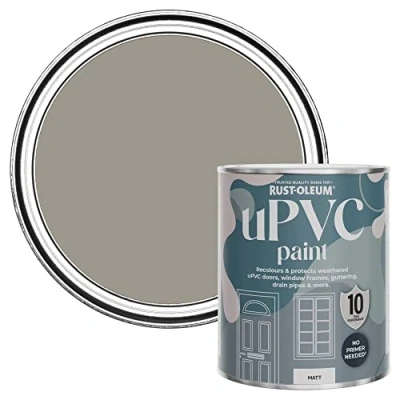 Image of Rust Oleum Brown uPVC Door and Window Paint in Matt Finish Whipped Truffle 750ml