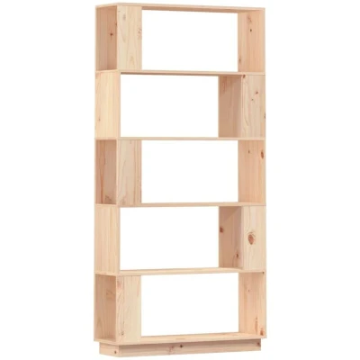 Image of vidaXL Book Cabinet/Room Divider 80x25x163.5 cm Solid Wood Pine