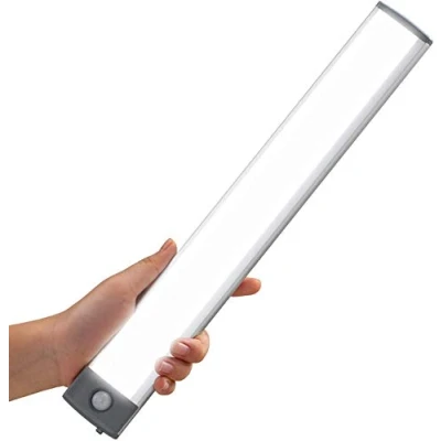 Image of Under Cupboard Wardrobe Lights, 54 LED Motion Sensor Closet Cabinet Light, Wireless Rechargeable Stick on Anywhere Magnetic Night Lighting Light