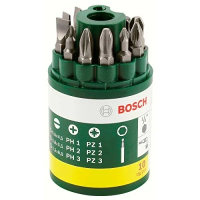 Image of Bosch 10 pcs. Screwdriver Bit Set (PH, PZ, S, Accessory Drill Driver)