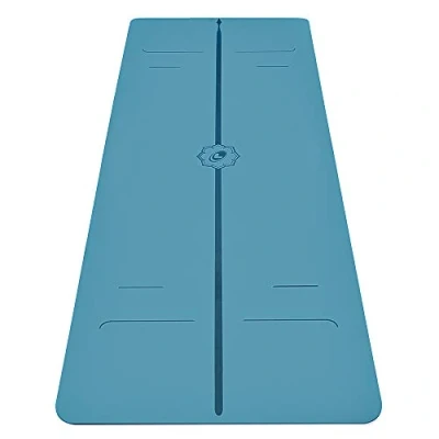 Image of Liforme Evolve Yoga mat Free Bag, Patented Alignment System, Warrior Like Grip, Non Slip, Eco Friendly and Biodegradable, Sweat Resistant, Long, Wide 4.2mm Thick for Comfort Pink