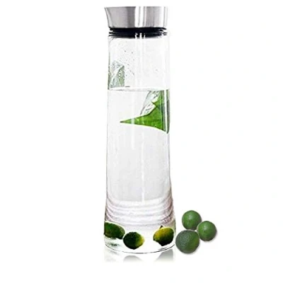 Image of Buwico 1.5L Water Carafe Classical Jug Juice Bottle with Stainless Steel Lid Borosilicate Glass Iced Tea Pitcher for Infusing Water, Milk, Juice, Tea, Lemonade &amp; Sparkling Beverages (1.5L)