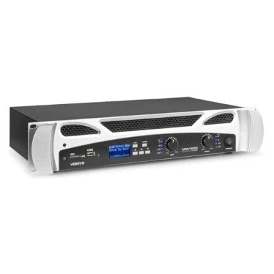 Image of VONYX VPA1500 PA Amplifier 2x 750w with Bluetooth USB MP3 Mobile DJ Disco Stereo Power System