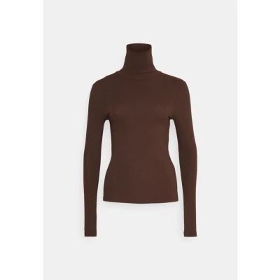 Image of Pieces Pckitte Rollneck Long sleeved top, Women&#039;s, Size: Small, Chicory coffee