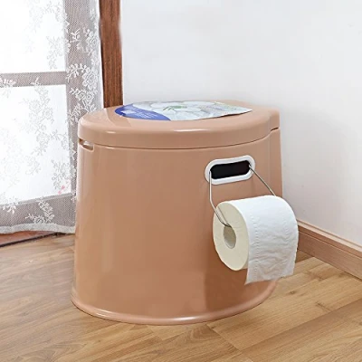 Image of 6L Large Portable Compact Toilet Potty Loo for Camping Pool Caravan Picnic &amp; Festivals (Coffee)