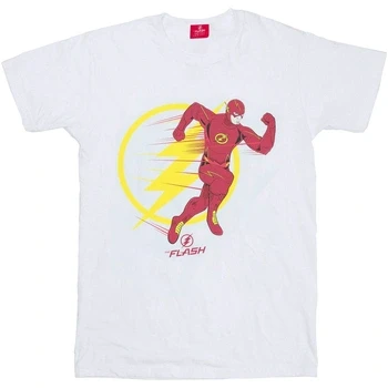 Image of DC Comics Boys The Flash Running Emblem T Shirt White 5 6 Years