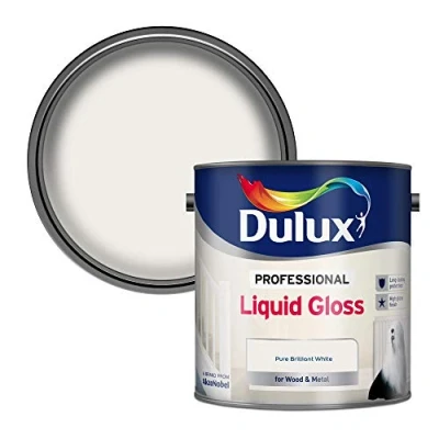 Image of Dulux Professional Liquid Gloss Paint For Wood And Metal Pure Brilliant White 2. 5 Litres