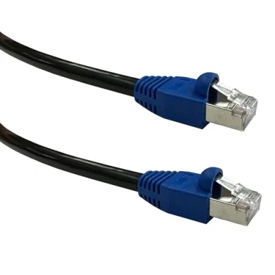 Image of Beetronic 20m CAT6 Black Outdoor External Ethernet Network Patch Cable PE CAT 6 1000mbps Direct Burial Weatherproof Waterproof