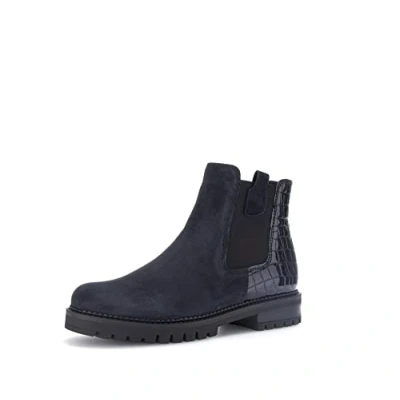 Image of Gabor Women&#039;s Chelsea Boots, Ankle Comfortable Extra Width (H), Dark Blue 36, 5 UK