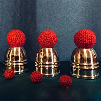 Image of SUMAG Magic Tricks Chop Cup Unreal Cups and Balls (Mini) Jimmy Fan Appearing/Disappearing Magia Close Up Illusions Gimmick Prop Mentalism