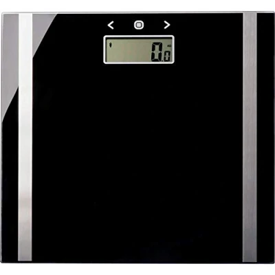 Image of Salter Ultra Slim Black Glass Body Fat Mass Digital BMI Electronic Analyser Bathroom Scales 9157