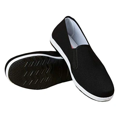 Image of Chinese Style Slippers Kung Fu Martial Arts Tai Chi Shoes Rubber Sole Unisex Black Size UK 7.5