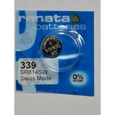 Image of Renata 339 SR614SW Silver Oxide Watch Battery 1.55v Blister Packed
