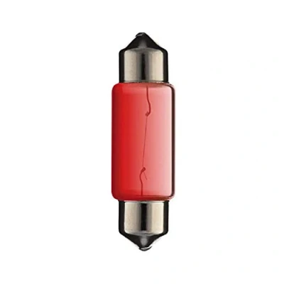 Image of 12V 5W RED SV8.5 10x36MM FESTOON BULB CAR NUMBER PLATE LIGHT DOME INSTRUMENT PANEL LAMP INTERIOR TURN SIGNAL TAIL REAR STOP