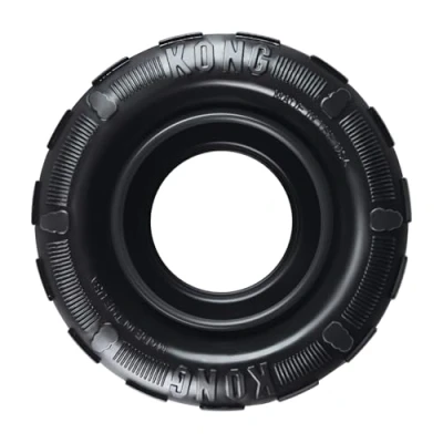 Image of KONG Tires Durable Rubber Chew Toy and Treat Dispenser For Power Chewers Medium/Large Dogs