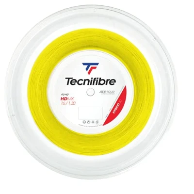 Image of Tecnifibre HDMX Multifilament/Hybrid Tennis String Yellow 1.25mm 200m Reel