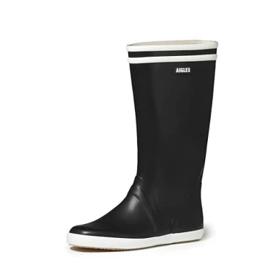 Image of Aigle Men&#039;s Goeland 2 Rain Boot, Marine/Blanc, 35 EU