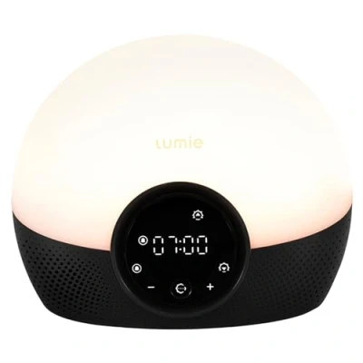 Image of Lumie Bodyclock Glow 150 Wake up Light Alarm Clock with 10 Sounds and Sleep Sunset, White
