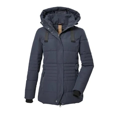 Image of G.I.G.A. DX GW 25 WMN QLTD JCKT Women&#039;s Quilted Jacket with Removable Hood/Functional in Down Look Dark Steel Blue, 46, 39930 000