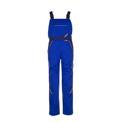 Image of Planam 2330110 Size 110 &quot;Highline Dungarees Royal/Marine Blue/Zinc